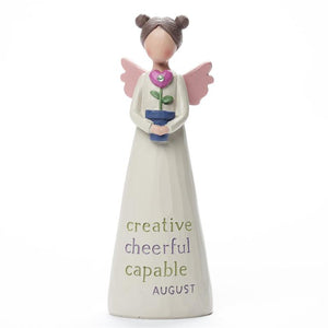 Birthstone Angel 5.25" Figurine August Creative Cheerful Capable