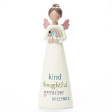 Birthstone Angel 5.25" Figurine December Kind Thoughtful Genuine