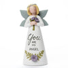 5" Angel Figurine With Purple Flower Bouquet You Are My Angel