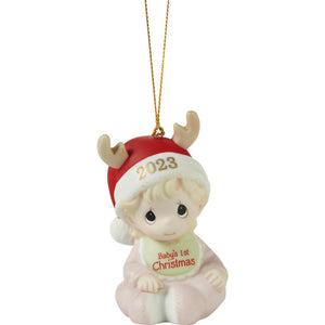 Precious Moments Baby’s First Christmas 2023 Dated Girl Ornament