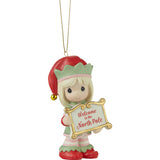 Precious Moments Greetings From The North Pole Annual Elf Ornament