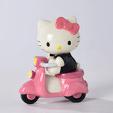 Sanrio Blue Sky Clayworks Hello Kitty on Pink Scooter Figurine, 5"