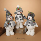 16" Standing Snowman with Winter Hat & Scarf Plush Figurine