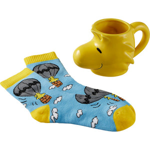 Precious Moments Peanuts Woodstock Sculpted Mug and Socks Set