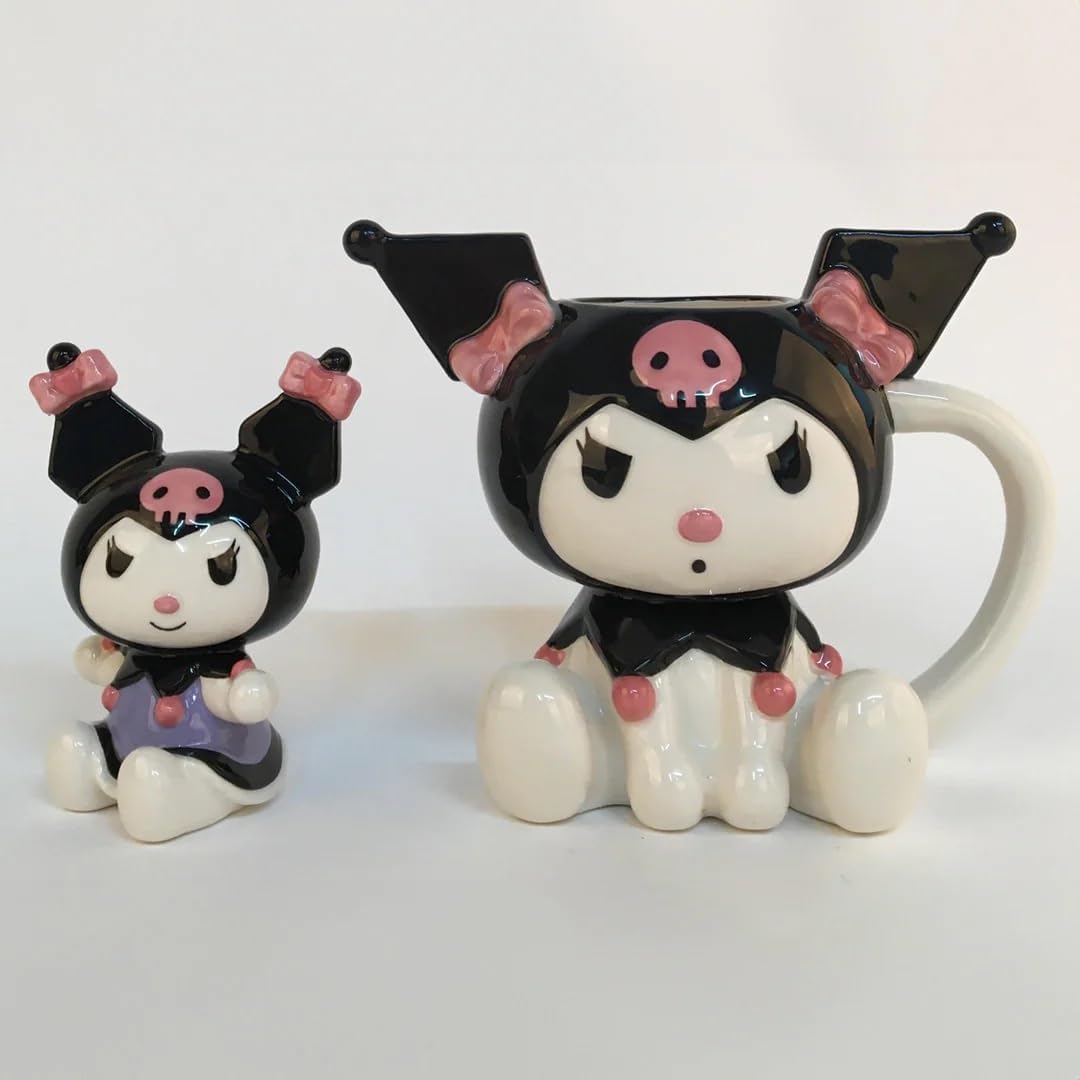 Blue Sky Clayworks Sanrio Kuromi Mug and Figurine