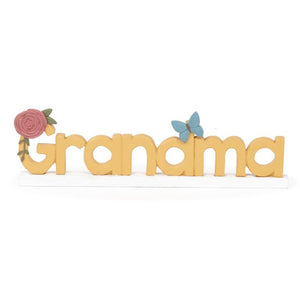 Butterfly Wishes Grandma Message Block