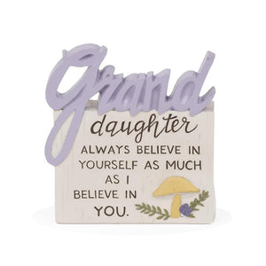 Graceful Sentiments Granddaughter Plaque