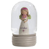 4.25" October Birthstone Angel Snow Globe