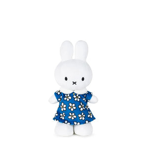 Standing Miffy Stuffed Plush with Flowery Blue Dress 9.5"