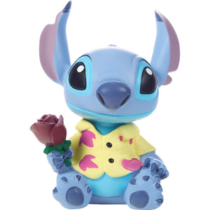 Disney Stitch with Rose Over the Moon for You Mini Figurine