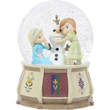 Disney Showcase by Precious Moments Do You Want To Build A Snowman Frozen Anna and Elsa Building Olaf Musical Snow Globe