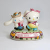 Sanrio Blue Sky Clayworks Hello Kitty and Cinnamoroll Swing Your Partner Figurine, 6.75"