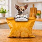 Chihuahua Tan Official Crumb Catcher on Duty Note or Bag Clip and Fridge Magnet