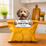 Goldendoodle Official Crumb Catcher on Duty Note or Bag Clip and Fridge Magnet