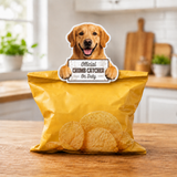 Golden Retriever Official Crumb Catcher on Duty Note or Bag Clip and Fridge Magnet