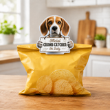 Beagle Official Crumb Catcher on Duty Note or Bag Clip and Fridge Magnet