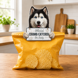 Siberian Husky Official Crumb Catcher on Duty Note or Bag Clip and Fridge Magnet