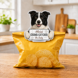 Border Collie Official Crumb Catcher on Duty Note or Bag Clip and Fridge Magnet
