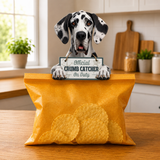 Harlequin Dane Official Crumb Catcher on Duty Note or Bag Clip and Fridge Magnet