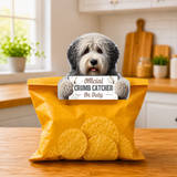 Old English Sheepdog Official Crumb Catcher on Duty Note or Bag Clip and Fridge Magnet