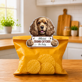 Cocker Spaniel Official Crumb Catcher on Duty Note or Bag Clip and Fridge Magnet