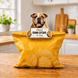 Bulldog Official Crumb Catcher on Duty Note or Bag Clip and Fridge Magnet