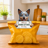 Australian Cattle Dog Official Crumb Catcher on Duty Note or Bag Clip and Fridge Magnet