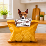 Basenji Official Crumb Catcher on Duty Note or Bag Clip and Fridge Magnet