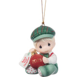 Precious Moments Baby Boy First Christmas Dated 2025 Porcelain Bisque Ornament 2.57"