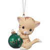Precious Moments Pur-fectly Festive Dated 2025 Cat Porcelain Bisque Ornament 3"