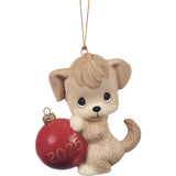 Precious Moments How-ilday Cheer Dated 2025 Dog Porcelain Bisque Ornament 2.91"