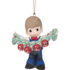 Precious Moments Deck the Halls 2025 Dated Boy Ornament 3.5"