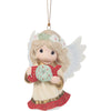 Precious Moments Joy to the World Annual Angel Porcelain Bisque Ornament 3.43"