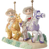 Disney Precious Moments Any Holiday Is Jolly With You Marry Poppins and Bert on Carousel Horses Limited Edition Porcelain Bisque Figurine