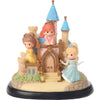 Disney Precious Moments Princesses with Ariel, Belle, and Cinderella They Live Happily Ever After Castle LED Lighted Musical Masterpiece Tabletop Figurine