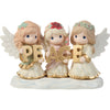 Precious Moments Blessings of Peace from Heaven Above Limited Edition Three Angels Holding Peace Sign 8.75" Porcelain Bisque Figurine