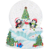 Precious Moments Deck the Igloo with Holiday Cheer Wind-Up Musical 100mm Snow Globe