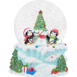 Precious Moments Deck the Igloo with Holiday Cheer Wind-Up Musical 100mm Snow Globe