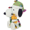 Peanuts Snoopy and Woodstock Tangled in Christmas Lights Figurine 3.5"