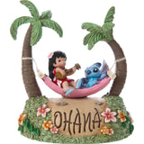 Precious Moments Lilo & Stitch 'Ohana Pink Hammock Musical Figurine