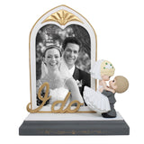 I Do Today Tomorrow Always Picture Frame with Bride & Groom Figurine 8"