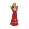 4.25" Believe Angel in Red Dress Figurine