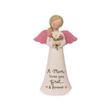 Warm Hugs A Mom Loves You First & Forever Angel Figurine 5"