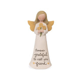 Warm Hugs Forever Grateful to Call You Friend Angel Figurine 5"