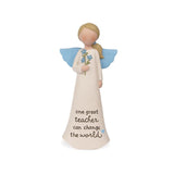 Warm Hugs One Great Teacher Can Change the World Angel Figurine 5"