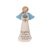 Warm Hugs Daughters Fill Your Heart with Sunshine Angel Figurine 5"