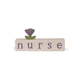 Warm Hugs Flower Word Block Nurse 3.5"