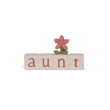 Warm Hugs Flower Word Block Aunt 3.25"