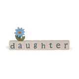 Warm Hugs Flower Word Block Daughter 5"