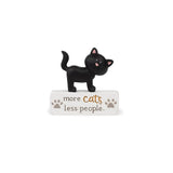 Furry Friends More Cats Less People Cat Block 3.25"